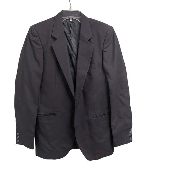VTG YSL Yves Saint Laurent Blazer Navy Blue Jacket Made In France Designer Sz 40 - Picture 1 of 6